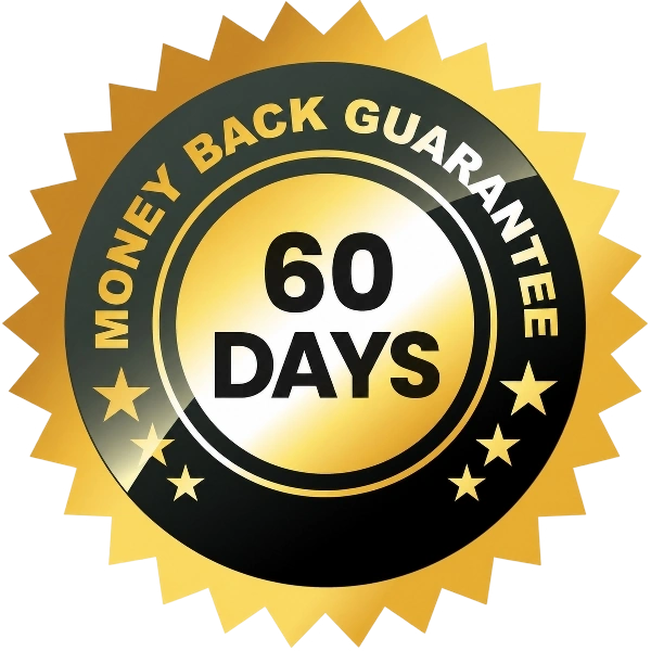 60-day money-back guarantee badge